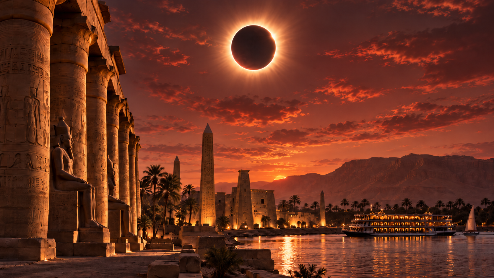Eclipse en Egipto 2027 en Luxor